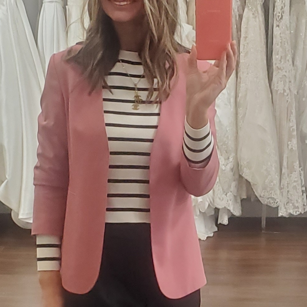 Theory lindrayia blazer pink sz 4